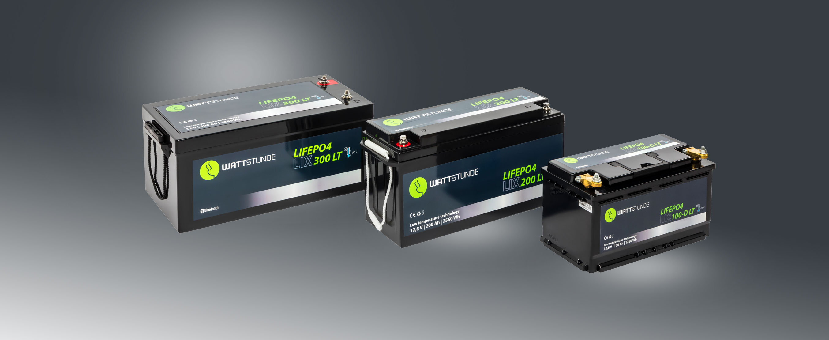 WATTSTUNDE®200Ah LiFePO4 Batterie – LIX200-LT – Bluetooth 4.0 INFO
